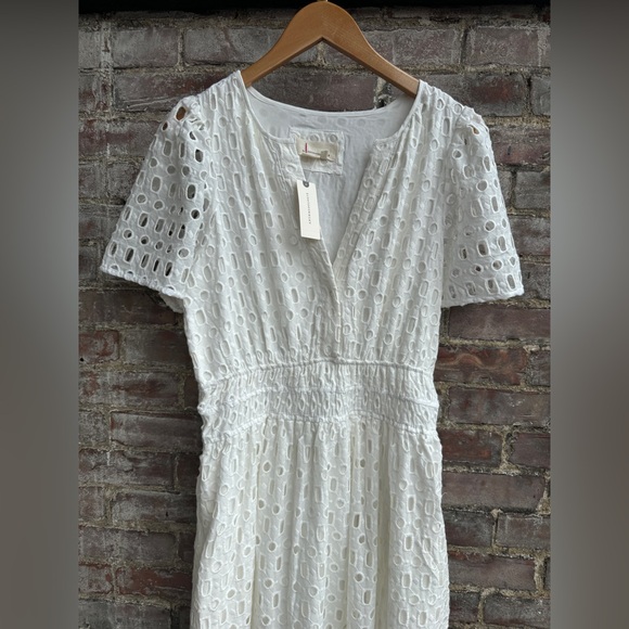 NWT Anthropologie Somerset Maxi Dress Eyelet Edition WHITE - Picture 3 of 11